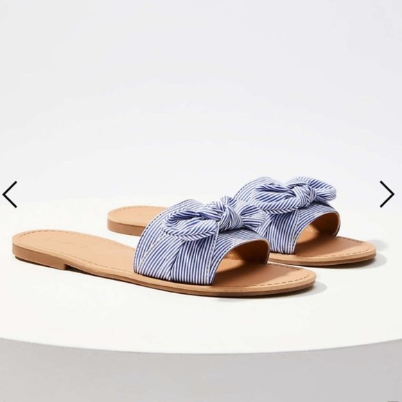 LOFT Shoes - NWOT Loft Refined Slide Bow Sandals,  11